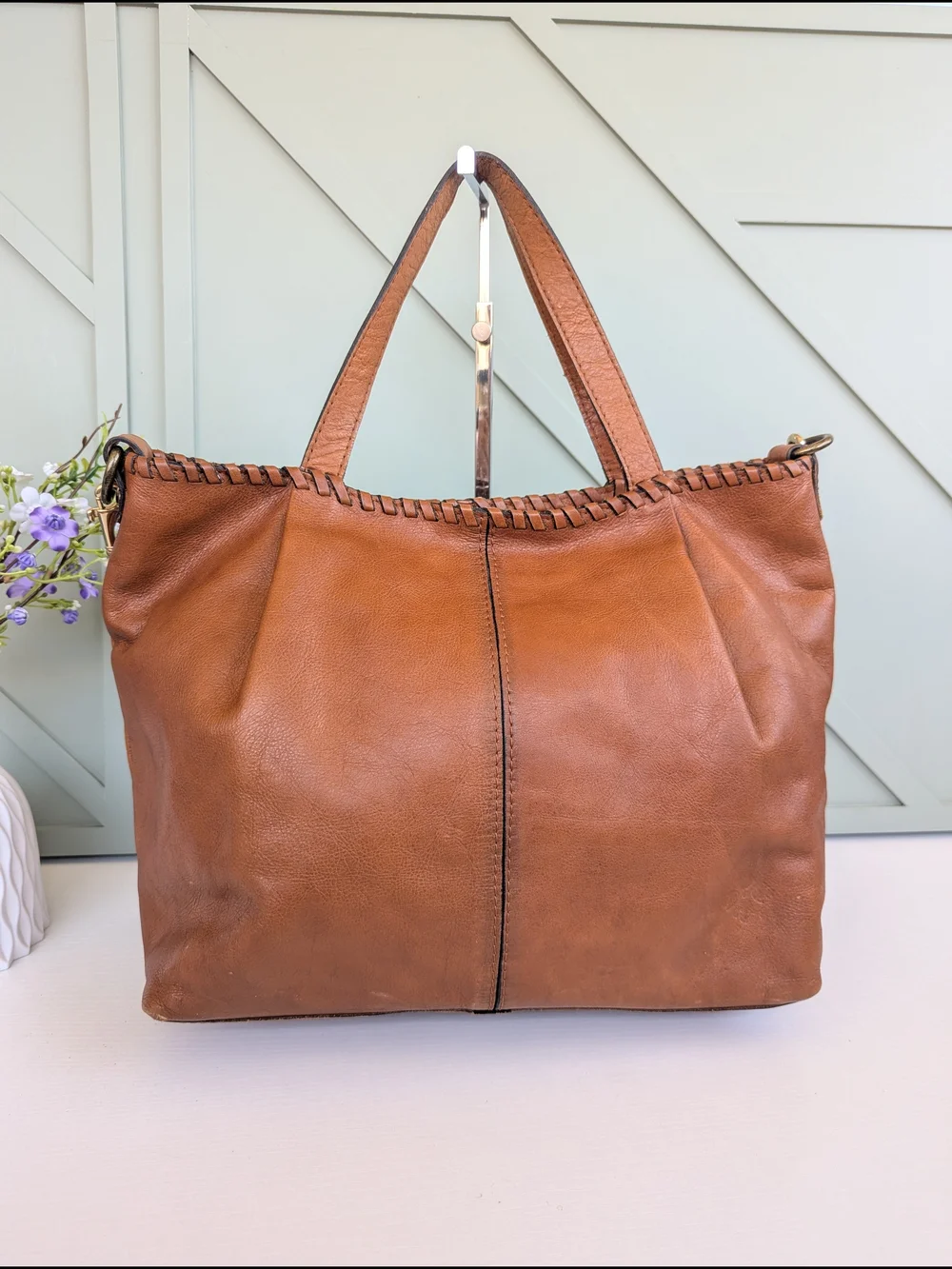 Vintage Patricia Nashfull-grain leather tote bag